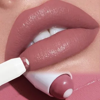 Batom sanduíche hidratante de longa duração, maquiagem de esmalte labial, copo antiaderente, base de brilho labial nu, bonito