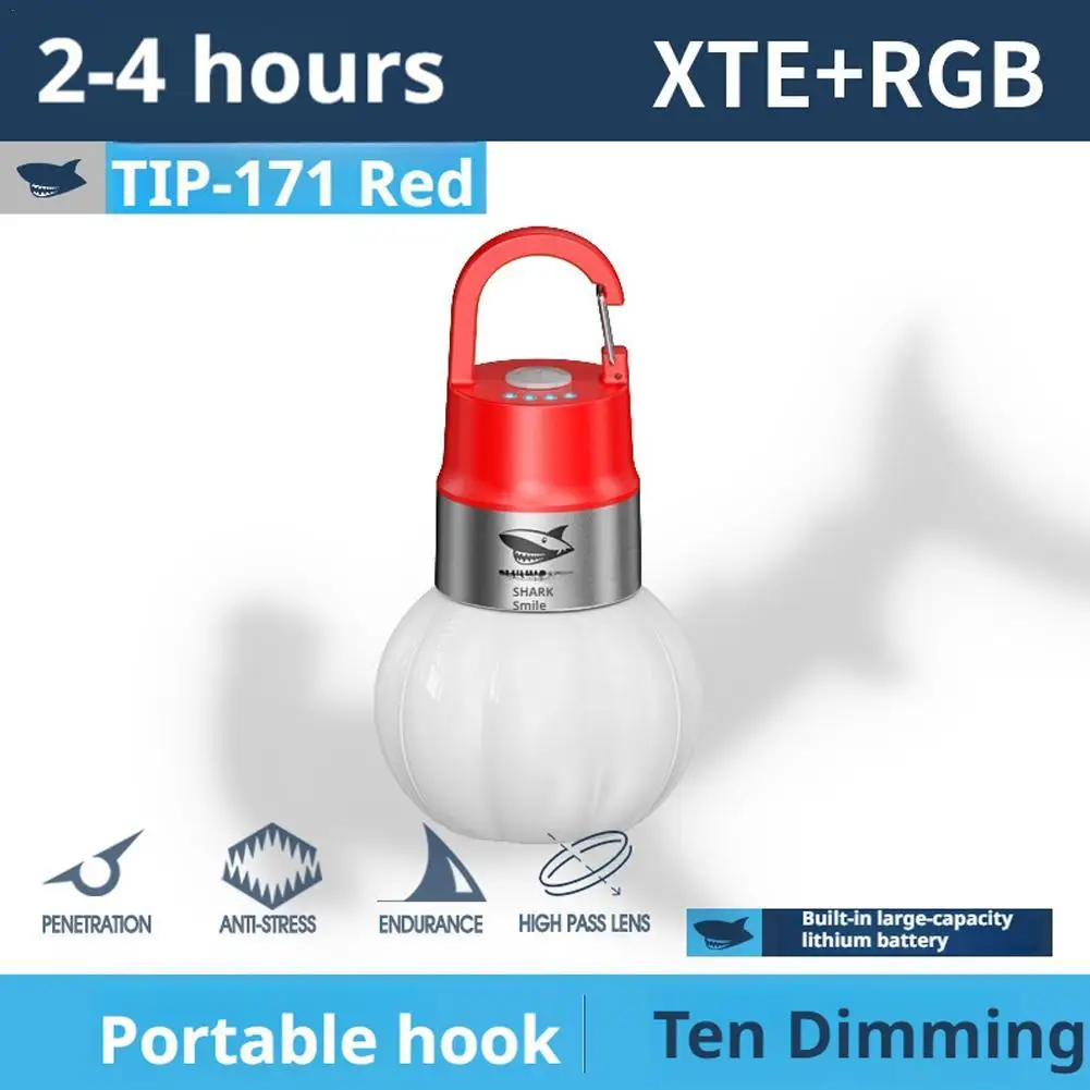 

Светодиодный перезаряжаемый фонарь для кемпинга, 7 режимов белого и RGB освещения Перезаряжаемые через USB светодиодные многофункциональные аварийные фонари