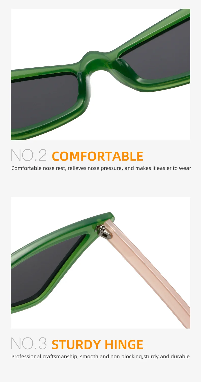 Винтажные квадратные солнцезащитные очки в большой оправе для женщин и мужчин, солнцезащитные очки «кошачий глаз», квадратные мужские и женские прямоугольные солнцезащитные очки ﻿