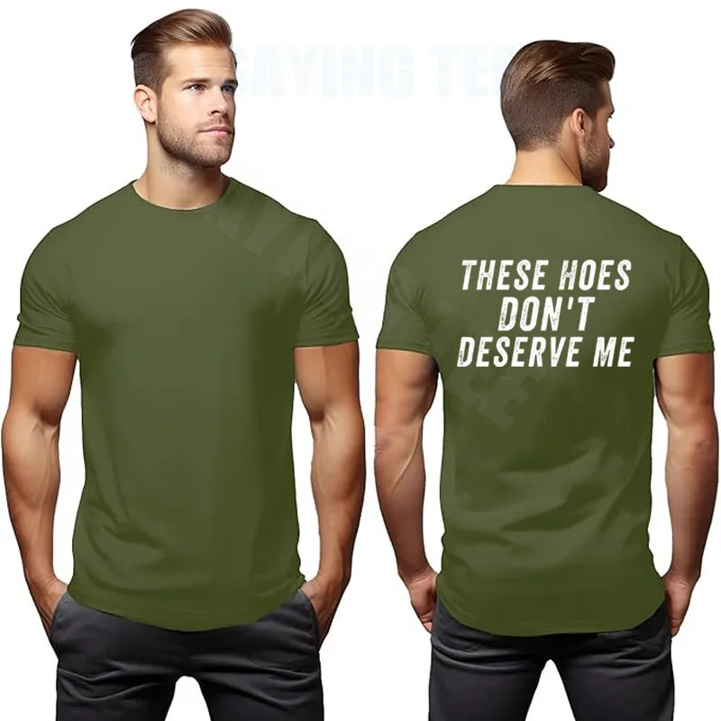 �These Hoes Don't Deserve Me“-T-Shirt, Y2k-T-Shirt mit personalisiertem Country-Spruch, Neuheitsgeschenk, modisches Streetwear-Outfit für Damen und Herren – Detail 15