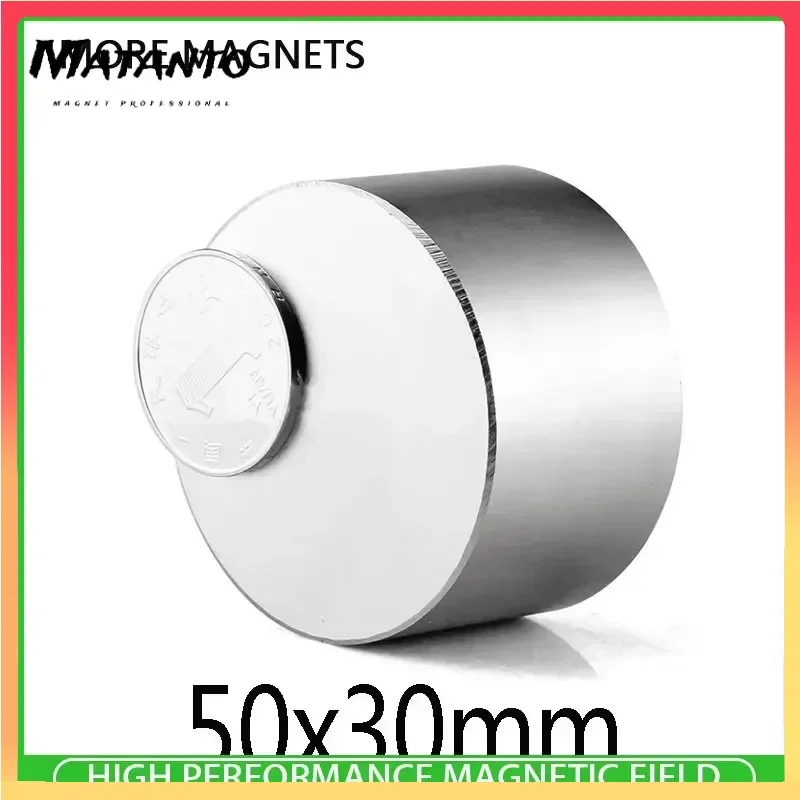 

50x30mm Super Powerful Strong Magnetic NdFeB Permanent Neodymium Magnets disc 50x30 mm N35 Big Round Magnet 50*30 mm