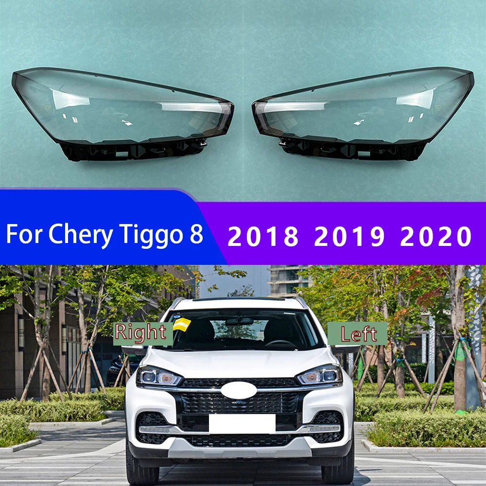 

For Chery Tiggo 8 2018 2019 2020 Headlight Cover Transparent Headlamp Lamp Cover Replace Original Lampshade Plexiglass