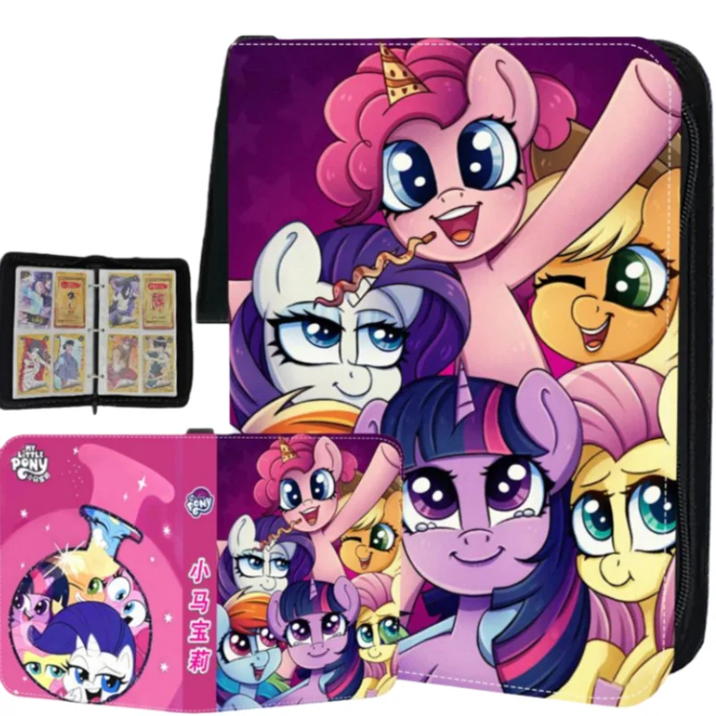 

Новинка, 400 шт., игровая карточка My Little Pony, анимационный альбом, книга, мультяшный переплет, держатель для визитных карточек, папка, детская игрушка, Рождественский подарок