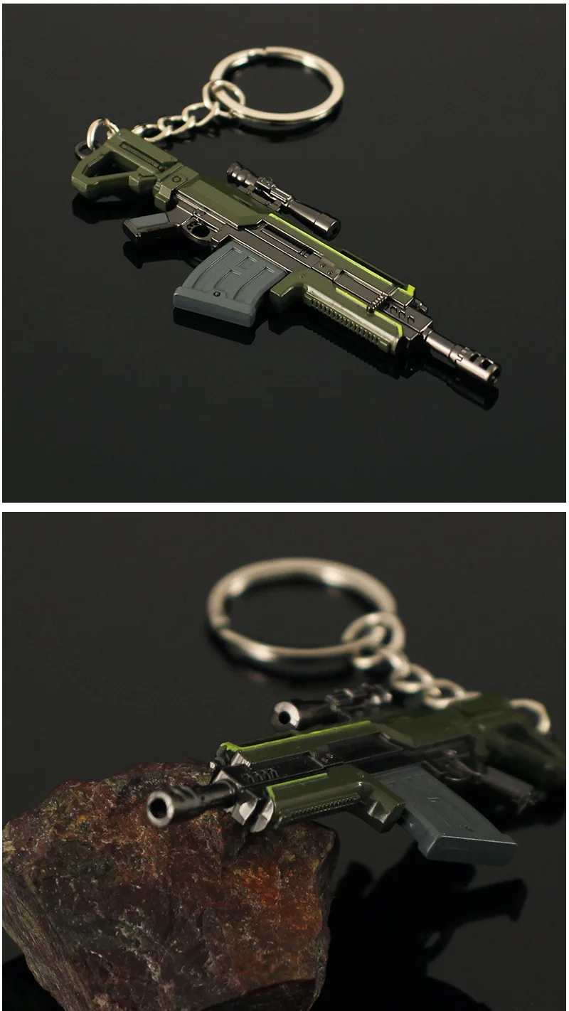 3.54inch Helldivers 2 Guns Alloy Keychain  AR-23 Liberator/JAR-5 Ominate/R-63 Diligent/SG-225IE High Combustion Rupture Game Toy