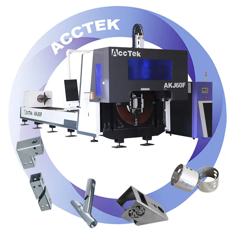 

AccTek Fiber Laser Tube Pipes 220mm 300mm Diameter FIber Laser Metal Cutting Machines