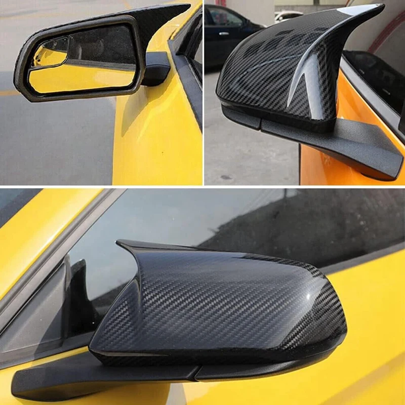 

Car Rearview Mirror Cover Side Mirror Housing For Ford Mustang 2015-2022 FR3Z-17682 FR3B-17683 Carbon Fiber Spare Parts