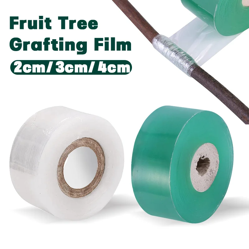 100/200M PE Garden Grafting Tape Fruit Tree Grafting Supplies Self Adhesive Seedlings Protection Membrane 2/3/4cm Width