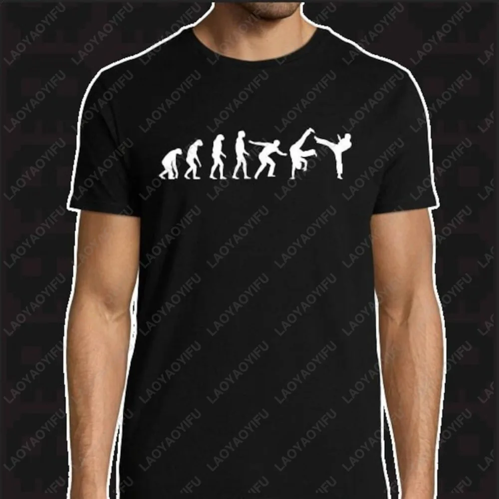 Capoeira Evolution T-shirt Casual Fashion Loose Harajuku Hip Hop Man Tshirt Cotton Short Sleeve Soft Breathe Y2k Women Clothing