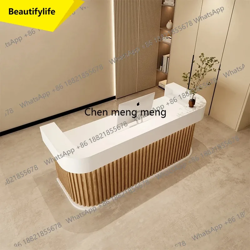 

X188 Glamour Nordic Bar Shop Counter Cabinet Modern Elegant Storage Reception Desks Checkout Unique Mostrador Commercial Furniture