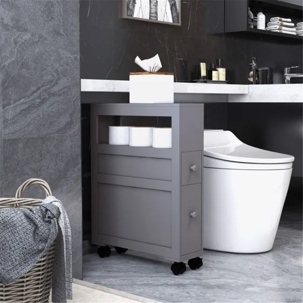 ZK30 Bathroom Space Saving Cabinet Makeup Vanity Cabinet For Bathroom Furniture Standing Bathroom Shelf Side Storage Cabinet