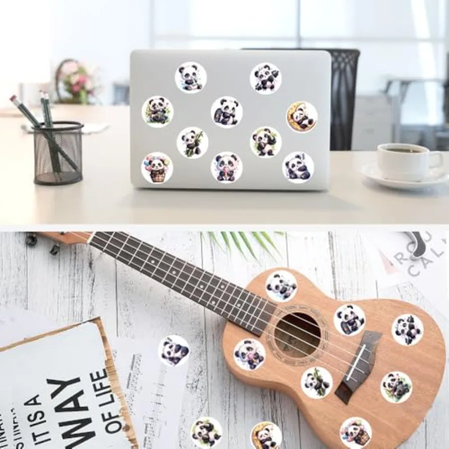 500 Pieces Cute Panda Animal Waterproof Stickers