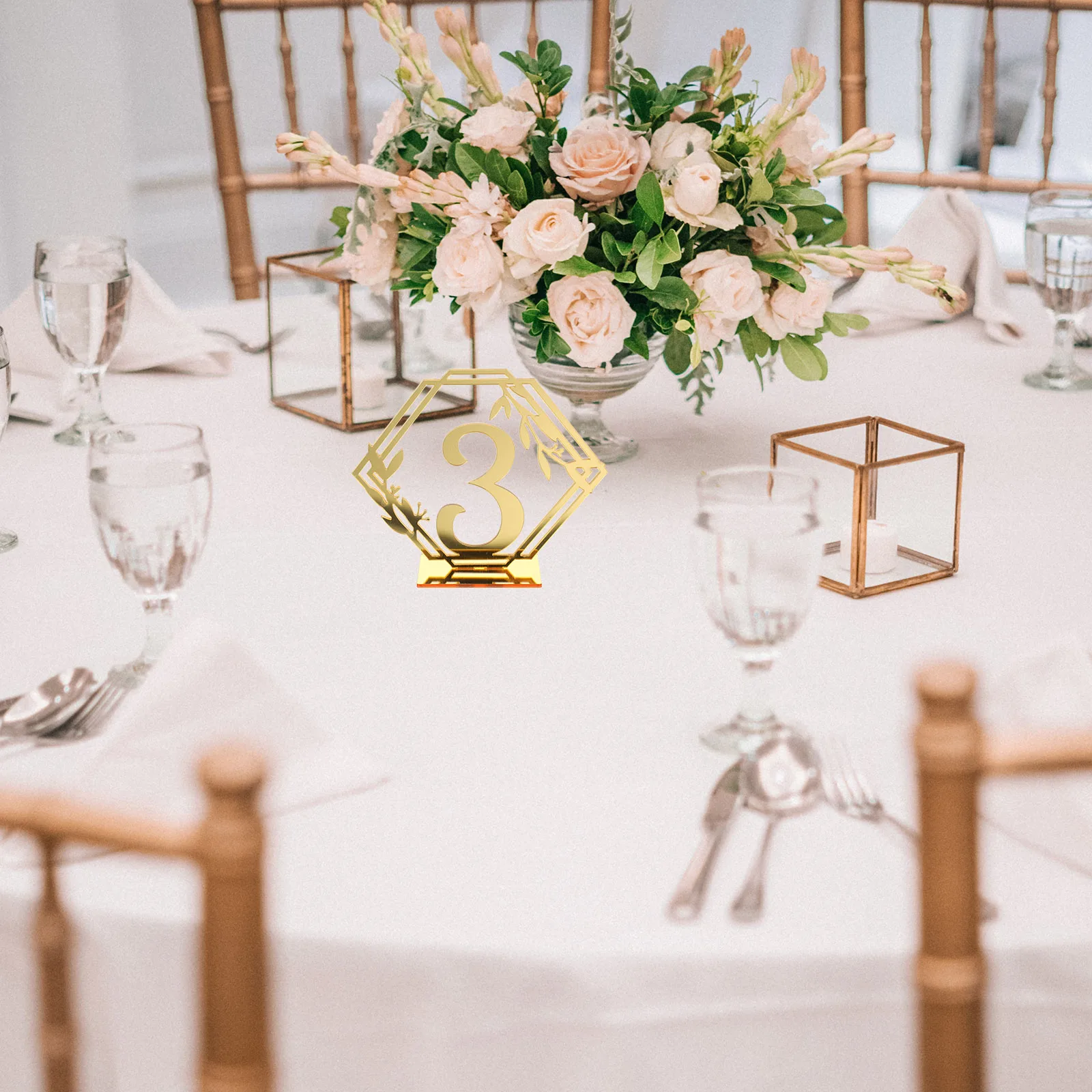 

10 Pcs Wedding Decor Self Standing Table Numbers Stands Reserved Signs for Tables Decorations Chairs