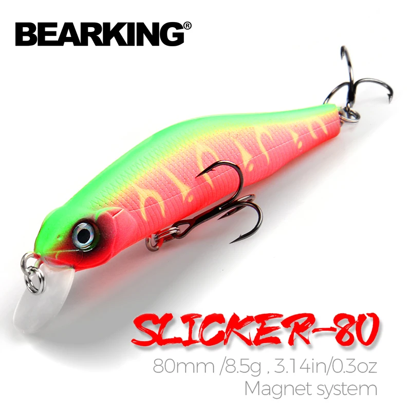 BEARKING Hot Sale 80mm 8.5g Professional Quality Magnet Weight Fishing Lures Minnow Artificial Bait Tackle Hard Fishing Lure