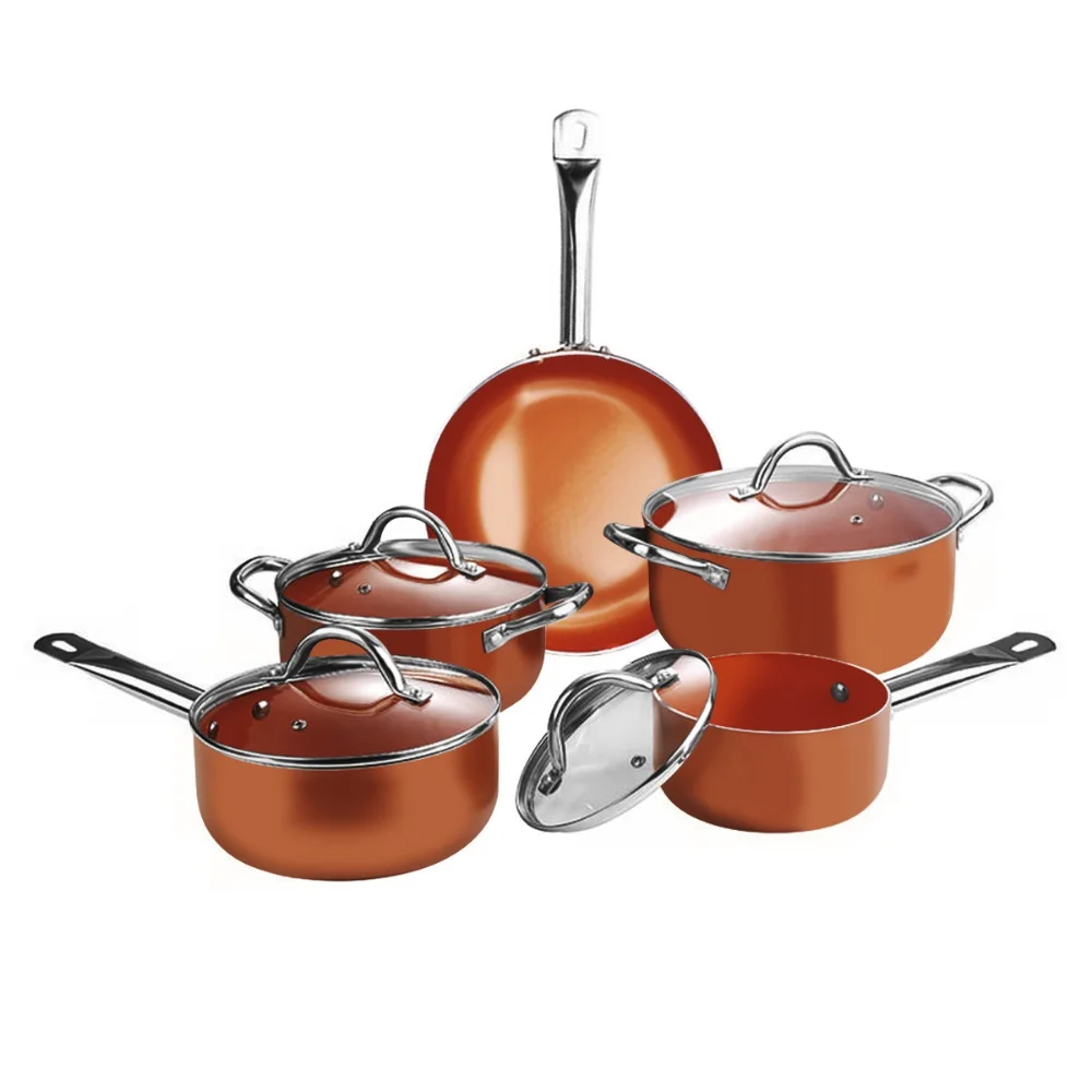 5 PCs Cookware Set Non-stick Induction Zahtar Hauskraft