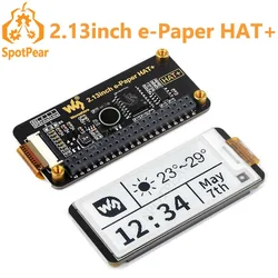 2.13inch e Paper HAT+ Black-White 250x122 E-Ink For Raspberry Pi /Jetson Nano /Sunrise X3 Pi /Pwnagotchi