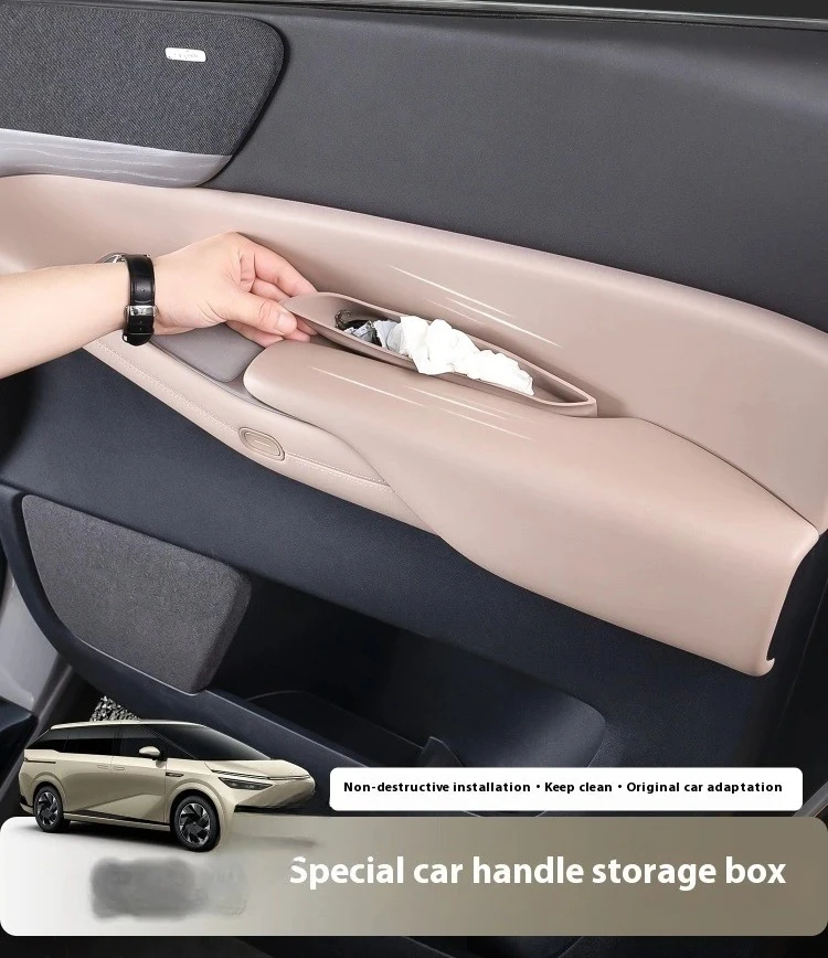 

Подходит для Xpeng X9, ящик для хранения дверных ручек автомобиля, ящик для хранения внутренних перил, ящик для хранения ручек, дверной слот, ящик для хранения мусора