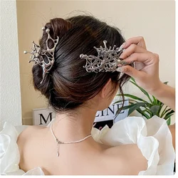 Fashion Gothic geometric metal hair clip shark women's hair clip: anti slip grip, suitable for all hairstyles