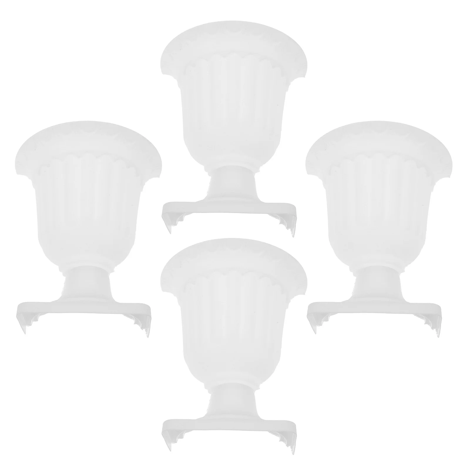 

4pcs Planter Vintage Roman Style Wall Mounted Flower Pots Rustic Hanging Urn Vase For Porch Garden Decoration