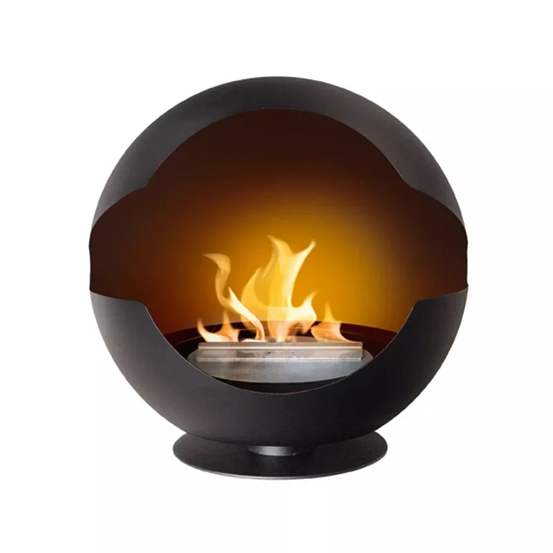 

Custom alcohol fireplace, French white design real fire stove, winter heating European landscape fireplace
