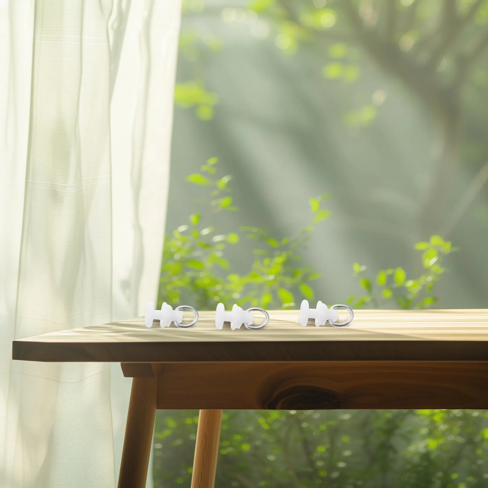 

100Pcs Curtain Track Sliders White Plastic Hooks Smooth Glide Rollers for Shower Window Drape Room Divider Track Curtain Hooks