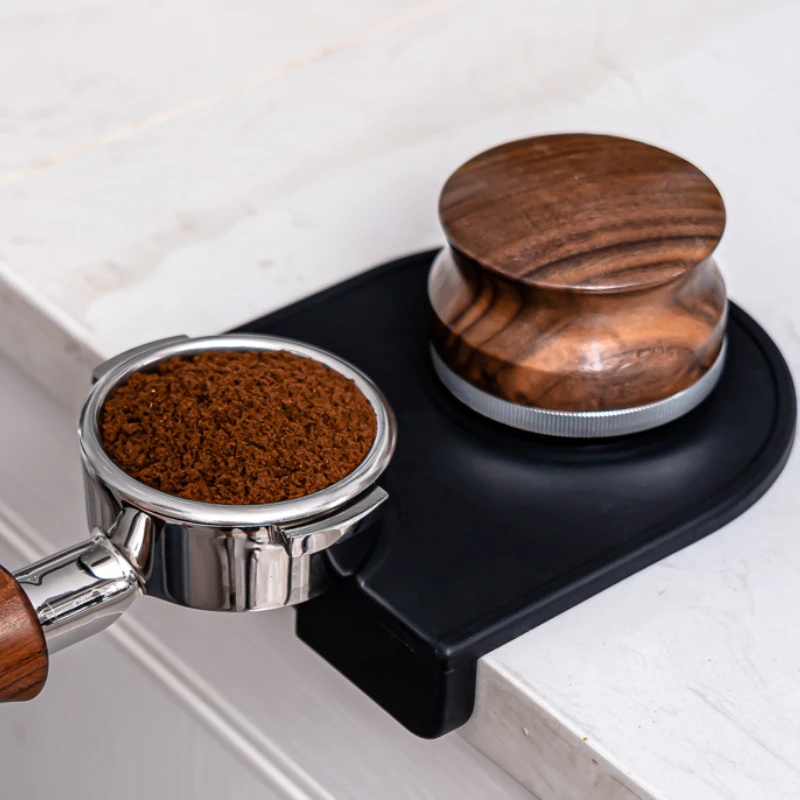 Espresso Coffee Tampers Mat Station Press Tampering Holder Corner Mat Pad Silicone Coffeeware WDT Tools Tamping Barista