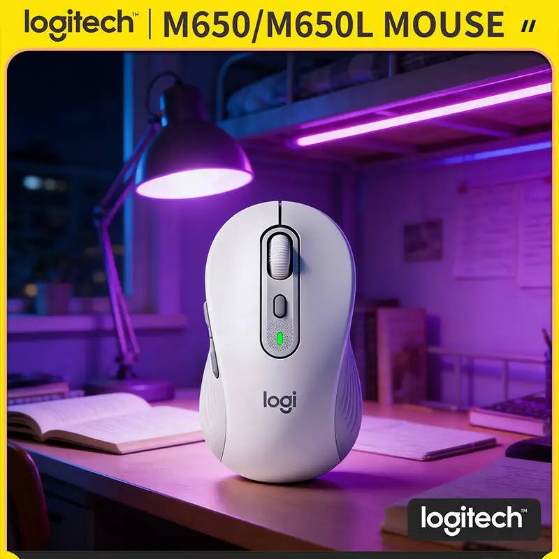 

Беспроводная мышь Logitech M650/M650L — экологичный дизайн, 5 программируемых кнопок, отслеживание объектов с разрешением 4000 DPI, 20-месячное время работы от Bluetooth-аккумулятора