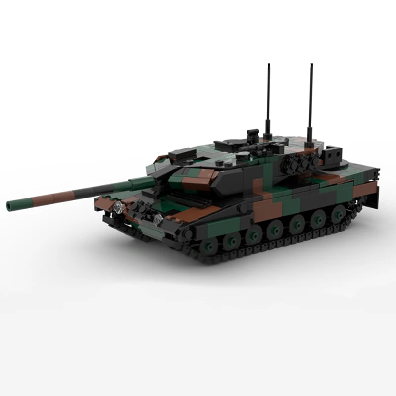 635 PCS Custom Tank Model Leopard 2A6 1.45 MOC Customize Modular Building Block Model Popular Brick DIY Boys Festival Toy Gift