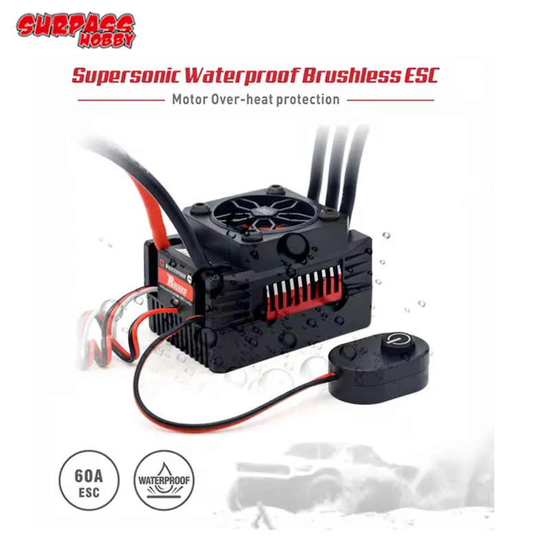 SURPASS HOBBY Rocket-RC 1/10 브러시리스 모터 및 ESC 콤보 60A /90A F550 모터 3.175mm V2 Tamiya RC Car 용 초음속