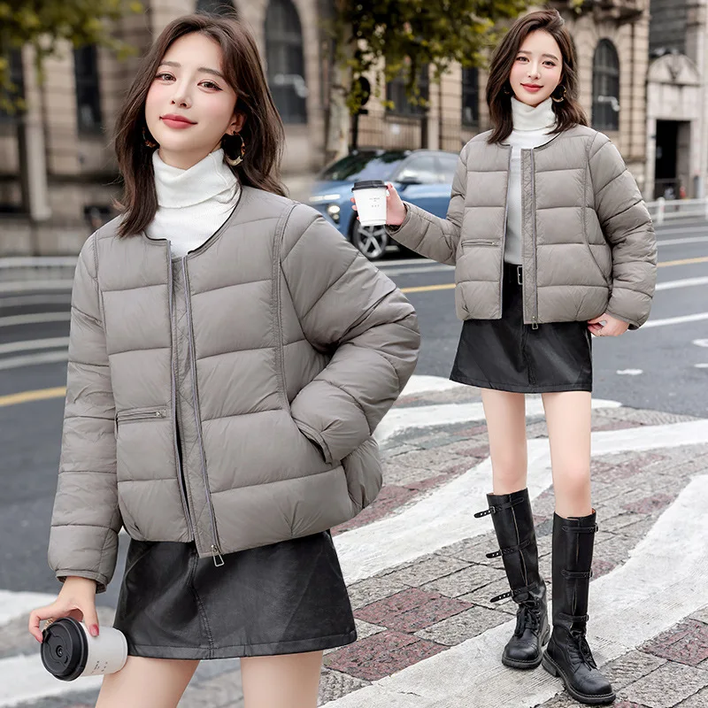 

Новинка 2023 года, зимняя одежда, парки, женская верхняя одежда, короткие пальто, корейское пальто со стразами, женские утепленные теплые хлопковые куртки-пуховики