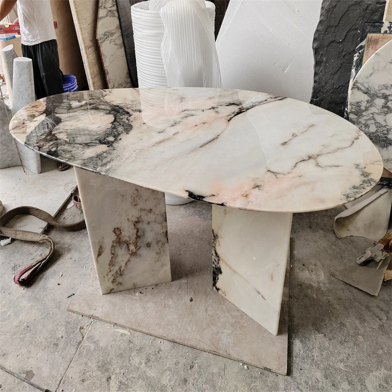 Special-shaped home improvement villa natural marble background wall Aima gray floor windowsill