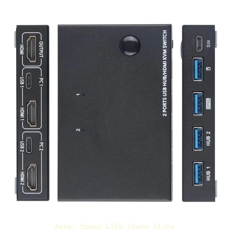 

02DA Splitter 10Gbps USB HUB Switch Splitter PC Sharing KVM Switch
