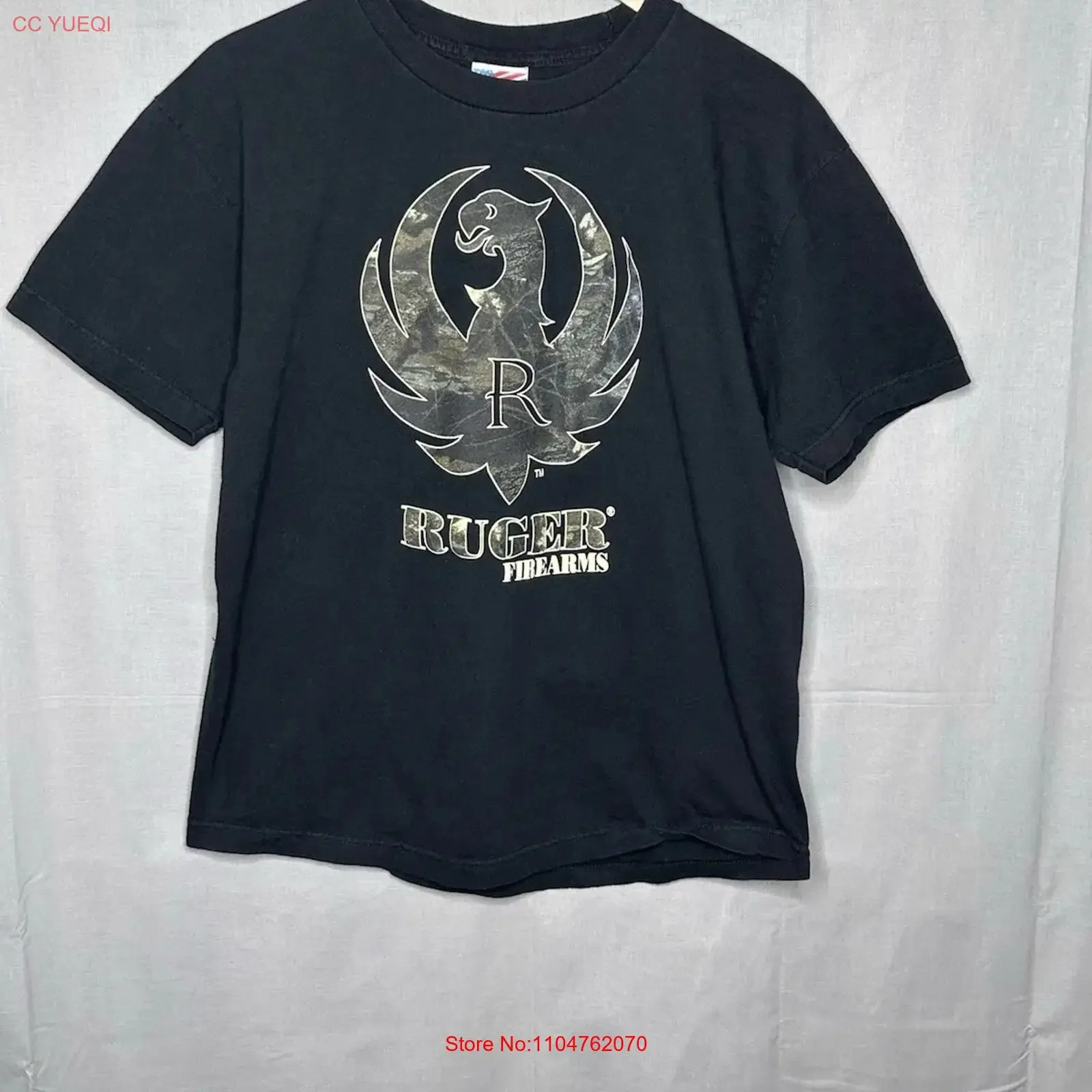 vintage ruger firearms T shirt Sz L vintage Washed Soft Stretched Versatile homme Casual Stylish designer clothes Breathable