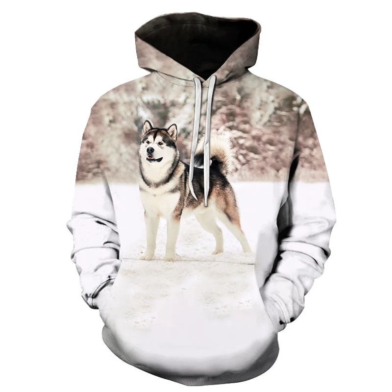 

New Men's And Women's Hoodies Cute Husky 3d Diy Printed Fun Sports Shirt Fitness Slimming Men's Casual Street Comfortable Top