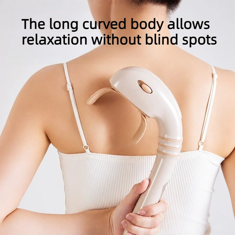 Cordless Extended Grip Handheld Massager Adjustable Simulated Hand Kneading Massager for Soothing Stiff Neck Shoulder Tension