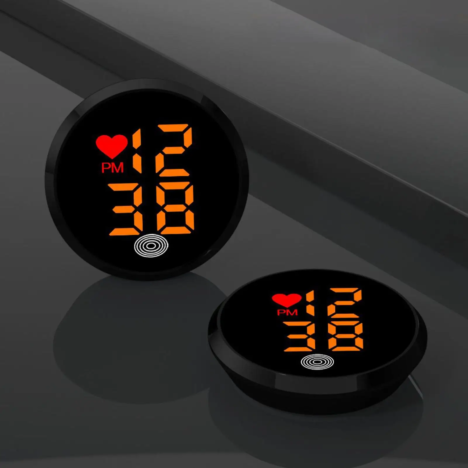 

Dashboard Clocks For Vehicles Interior Adhesive Digital Clocks Stick On Small LED Time Display Watch For Car Dashboard Air Vent