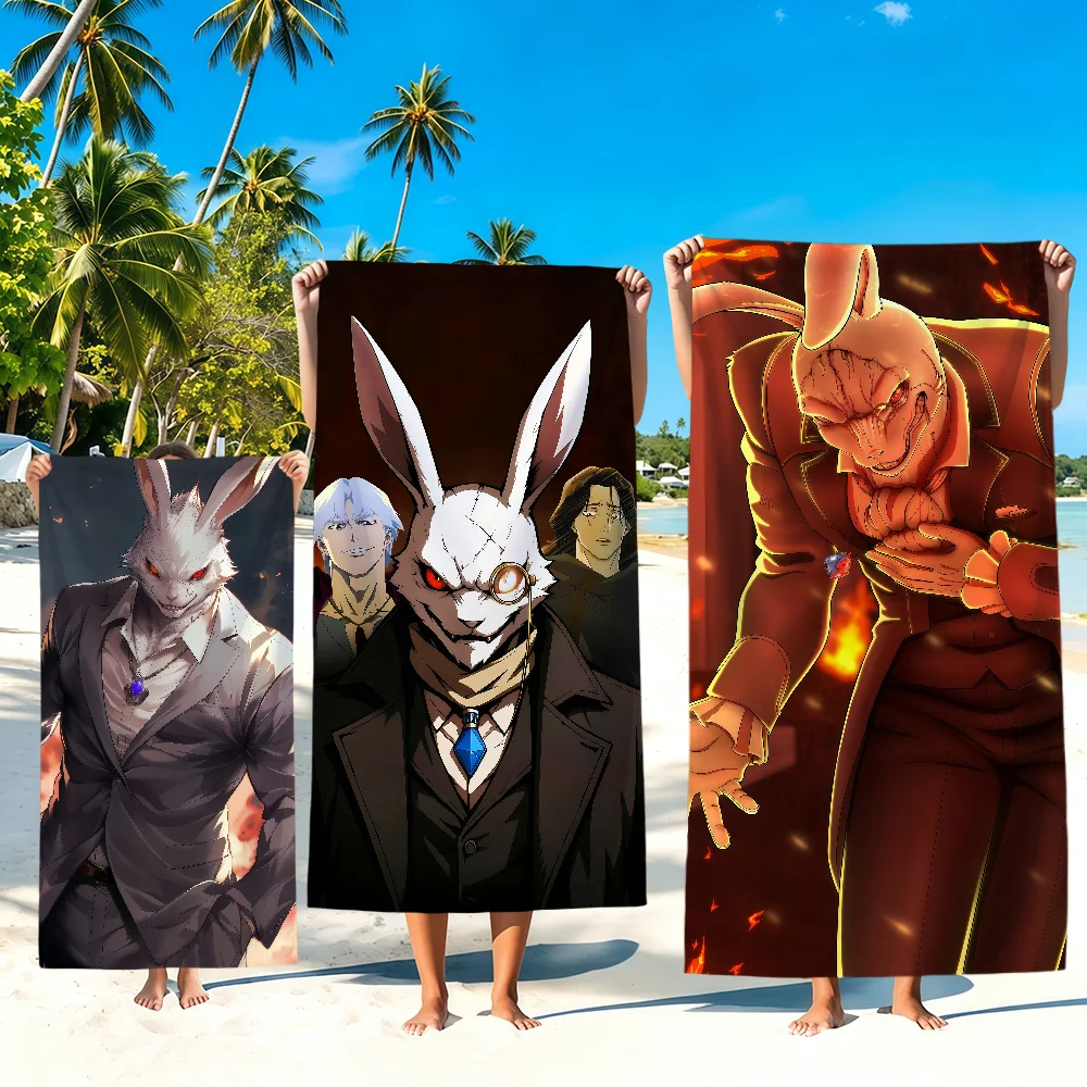 Game Fanart D-devil May Cry White Rabbit Towel Soft Beach Towels Trip Swim Pool Bathing Towel Gym Home Decor Gift Holiday
