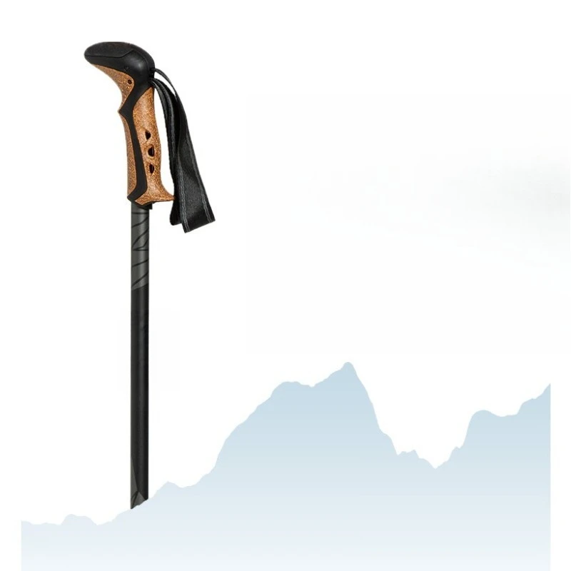 

Outdoor Mountaineering Trekking Staff, Retractable Outer Lock Knight Khumbu Lightweight Trekking Staff