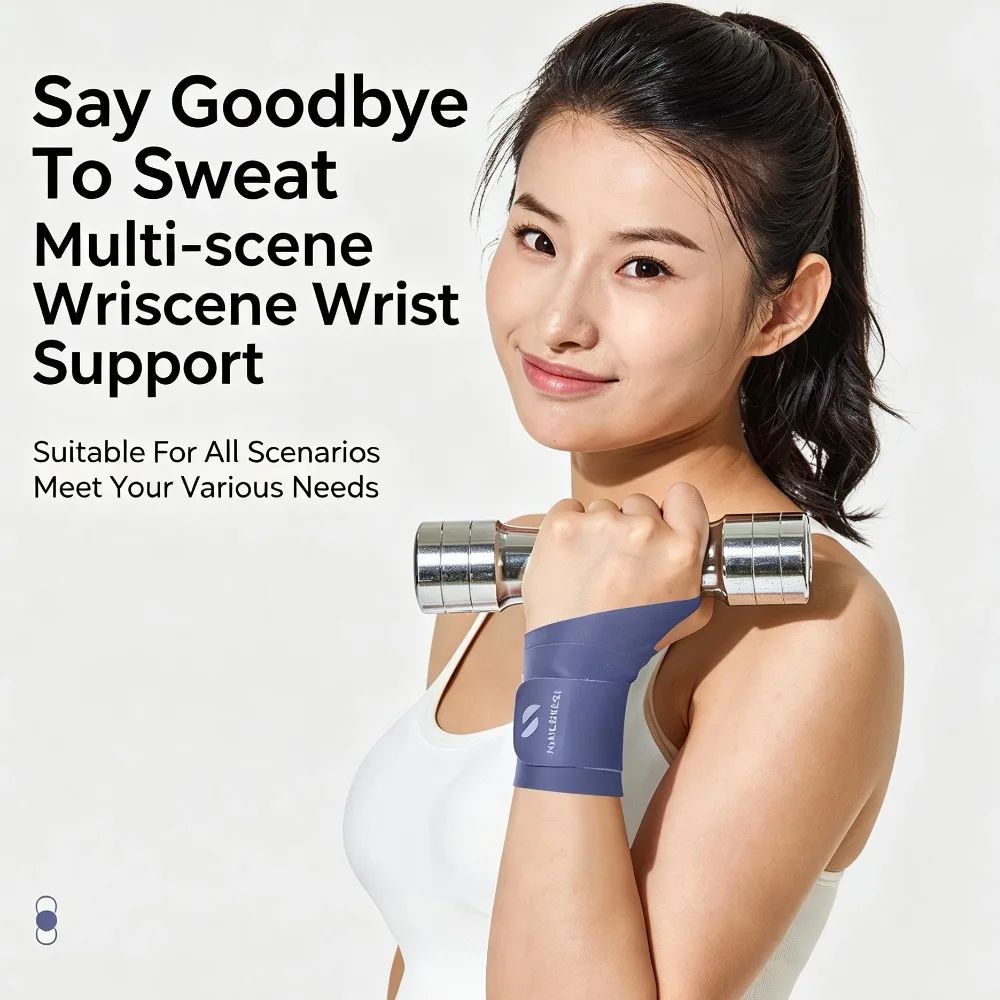 New Women Summer Thin Breathable Wrist Support Compression Brace Guard Relieve Tendonitis for Badminton Workout Sports WristWrap