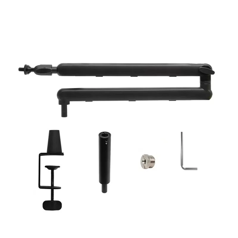 

[AAAE 2026] Mic Stand Desk, Heavy Duty Boom Bear With Desk Mount Clamp, Adjustable Microphone Stand Desk, Desk Mic Stand
