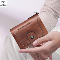 Men's Genuine Leather Wallet Business Casual Card Holder Multifunctional RFID Anti-theft Iron Chain Zipper Coin Purse