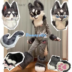 Kawaii Fursuit Animal Head Beast Costume Fursuit Furry Head Cute Dog Wolves Beast Head Costumes And Accessories Suit