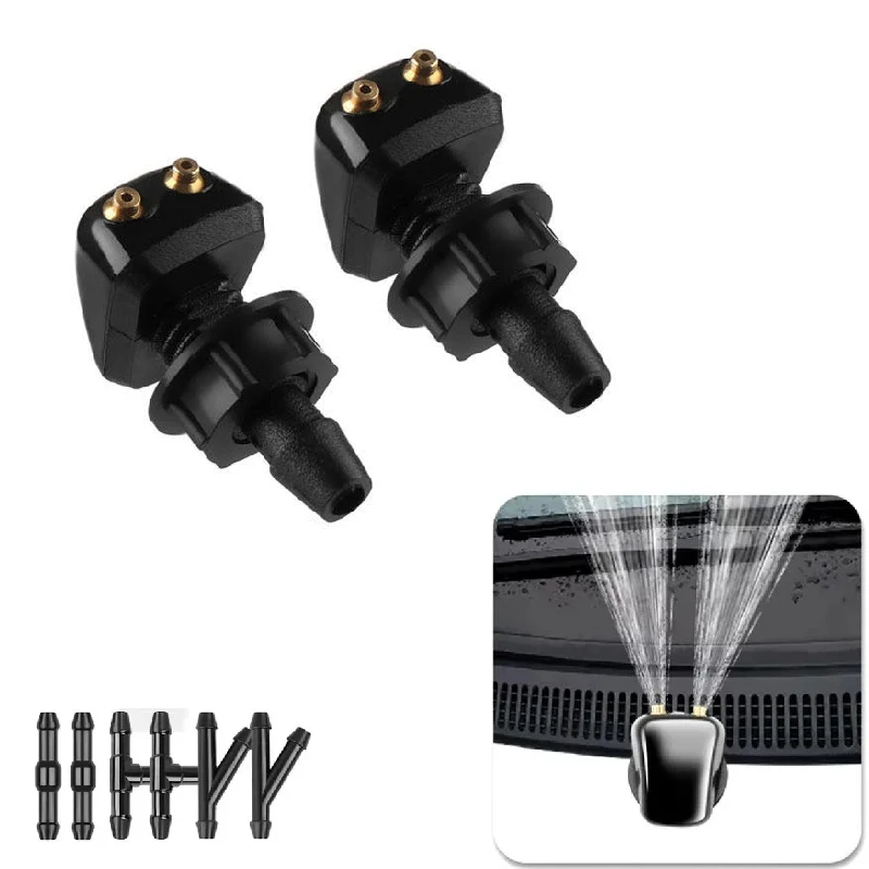

2M/1M Car Windshield Washer Hose Car Wiper Spray Pipe Set Spray Nozzle Water Pipe Joint Replacement Kit