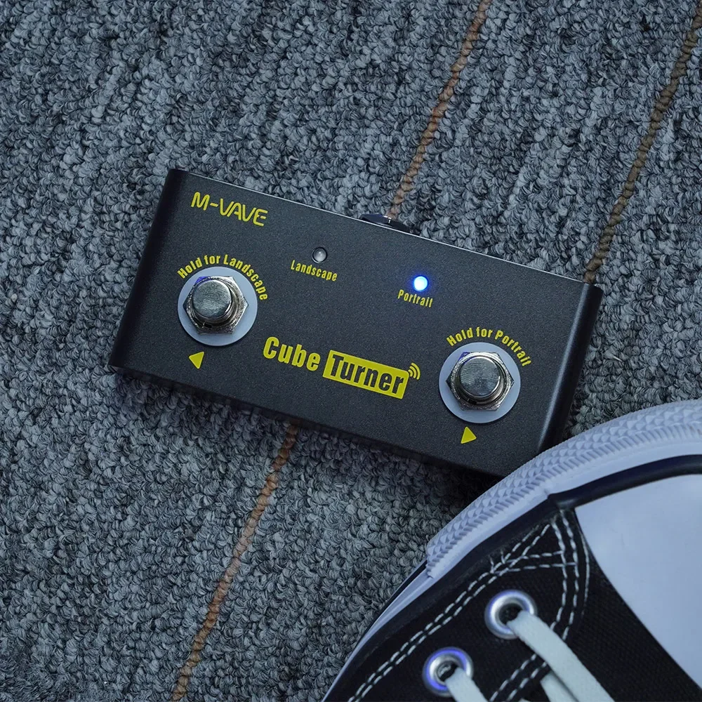 M-VAVE Cube Wireless Turner Page Turner Pedal Rechargeable Music Sheet Turner يدعم اتصال Looper أدوات متوافقة