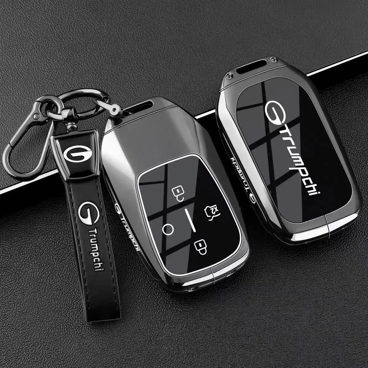 Zinc Alloy Car Key Case Cover Shell Protector Fob Holder for GAC Trumpchi Xiangwang M8 PHEV 2026 Accessories Keybag Keychain