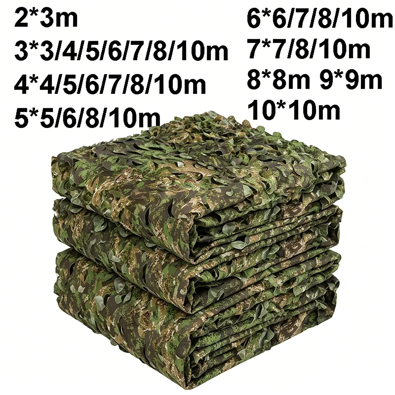Sunshade Sail Anti-UV Large Sun Shelter 4mx4 5x5 6x6 7x7 8x8 10x10 Outdoor Yard Garden Balcony Camping Hunting Camouflage Net