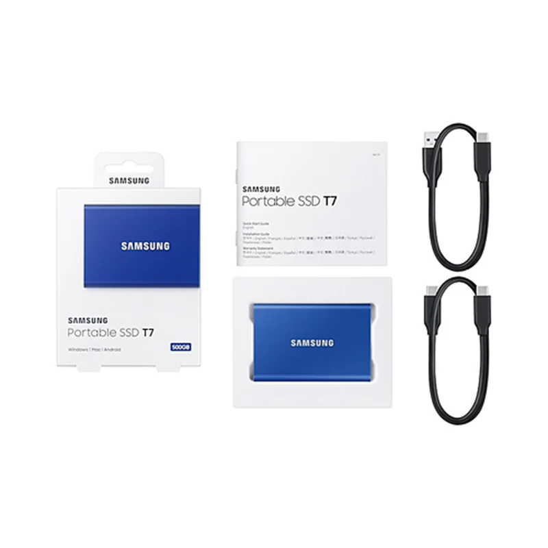 Imagem -06 - Samsung-ssd Externo Portátil Tipo-c Unidades de Estado Sólido Compatível para Laptop Usb 3.2 Gen Interface 500 t7 1tb 2tb