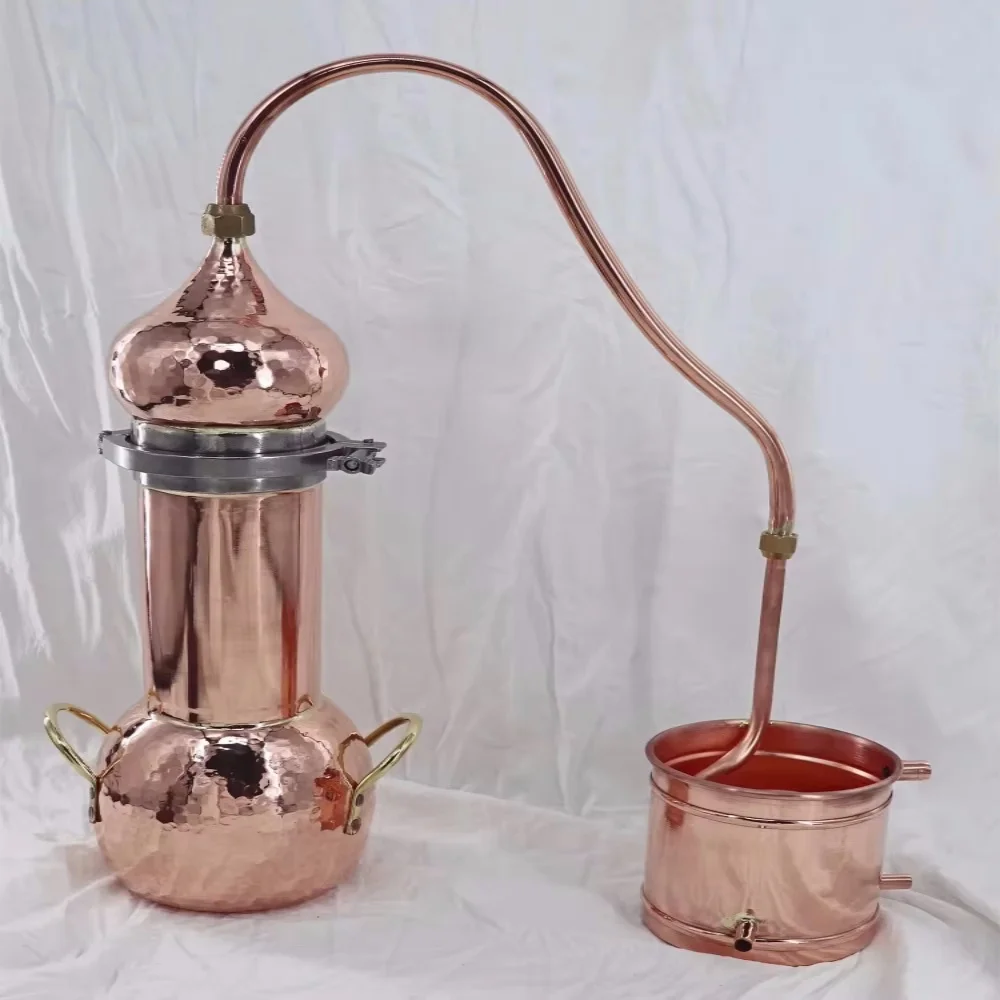 

5 L Copper Distiller, All Copper Hydrosol Machine, Chuck Distiller, Clamp Sealed Distilled Spirit Distiller