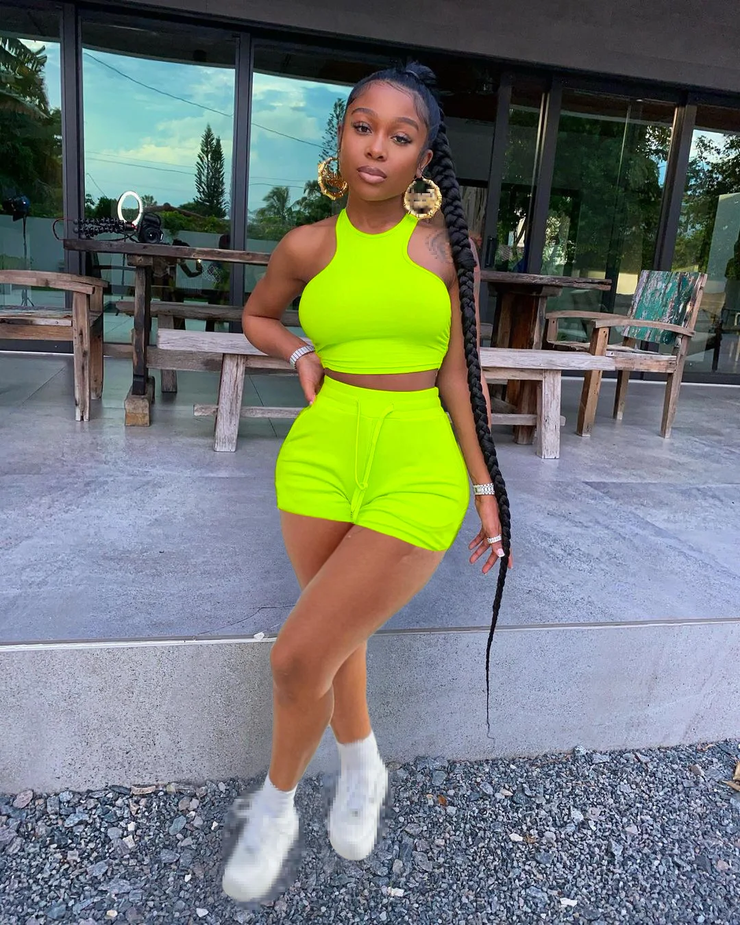 short sets women summer 2 piece sets women outfit two piece set for woman summer outfits for women 2023 crop top shorts