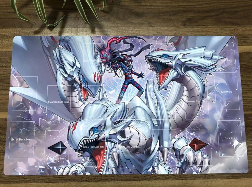 YuGiOh Dragon Master Magia TCG CCG Mat Trading Card Game Mat Table Playmat Desk Gaming Play Mat Mouse Pad 60x35cm Free Bag