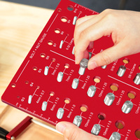 28 Bolt Size and Thread Identifier Gauge and 8 Size Aperture Gauge - Measuring Identifier Tool  Nut and Bolt Thread Checker